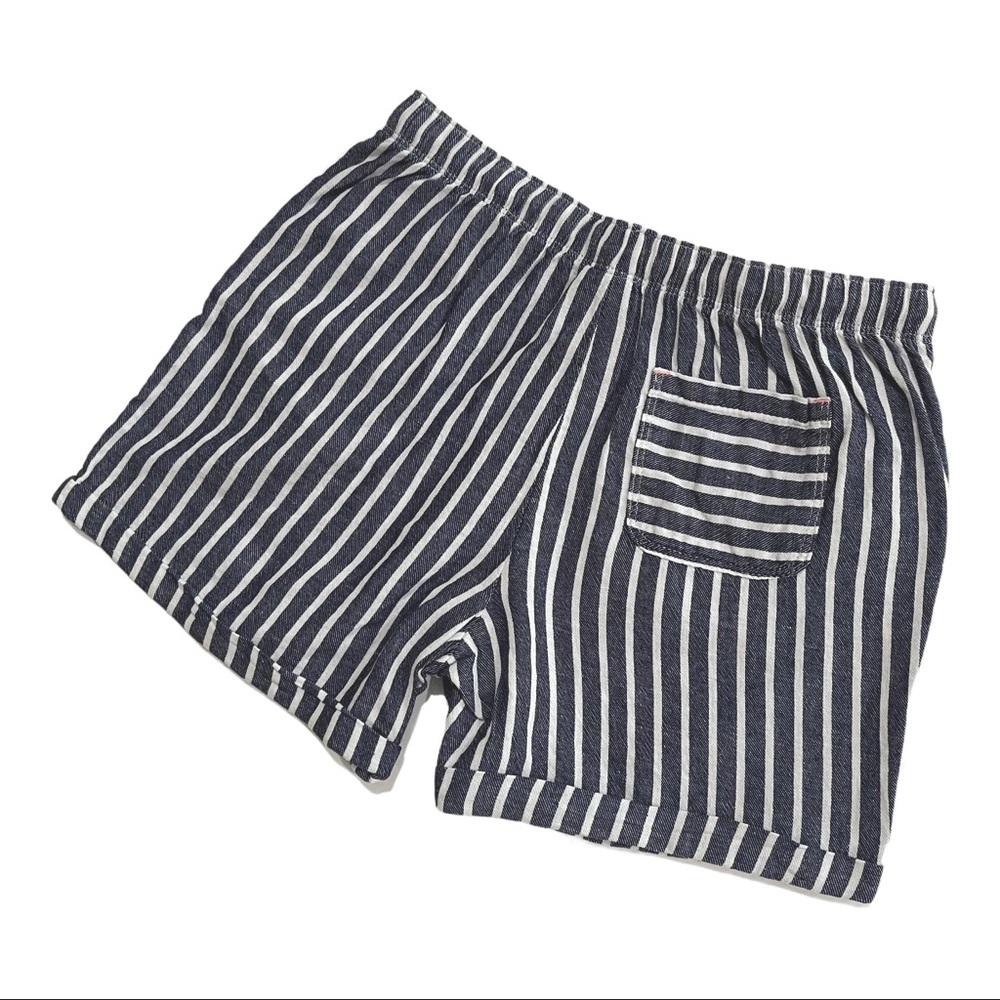 NWOT Girls Blue Sapphire Striped Drawstring Shorts - Picture 13 of 16